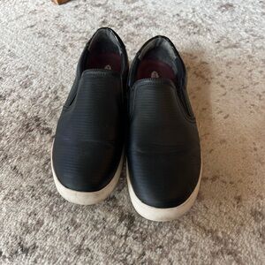 Womens Black Slip-On Shoes
